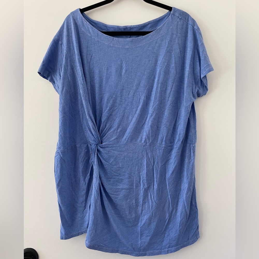 Periwinkle Blue Anthropologie twist front top Size Large